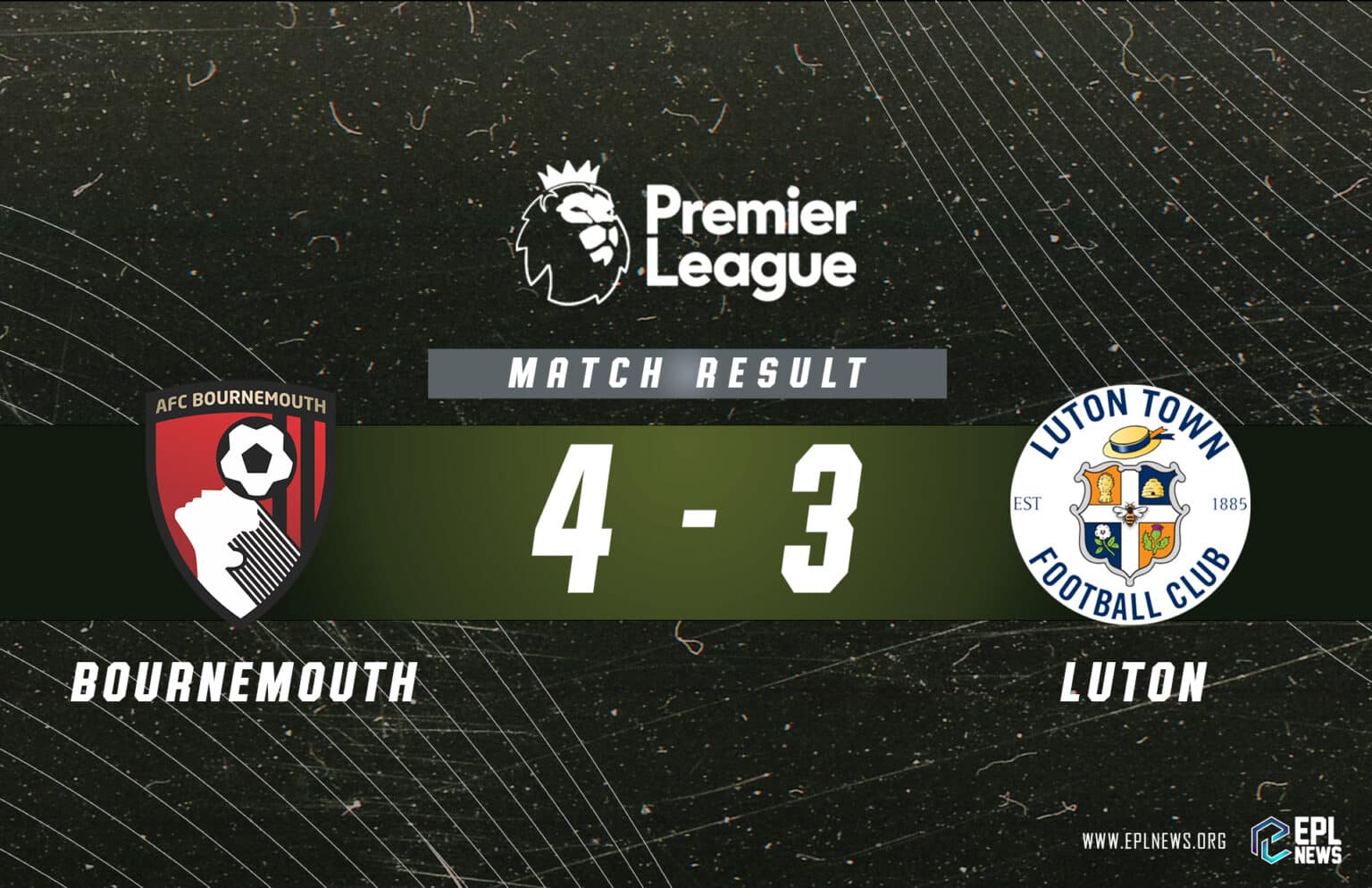 Zpráva Bournemouth vs Luton