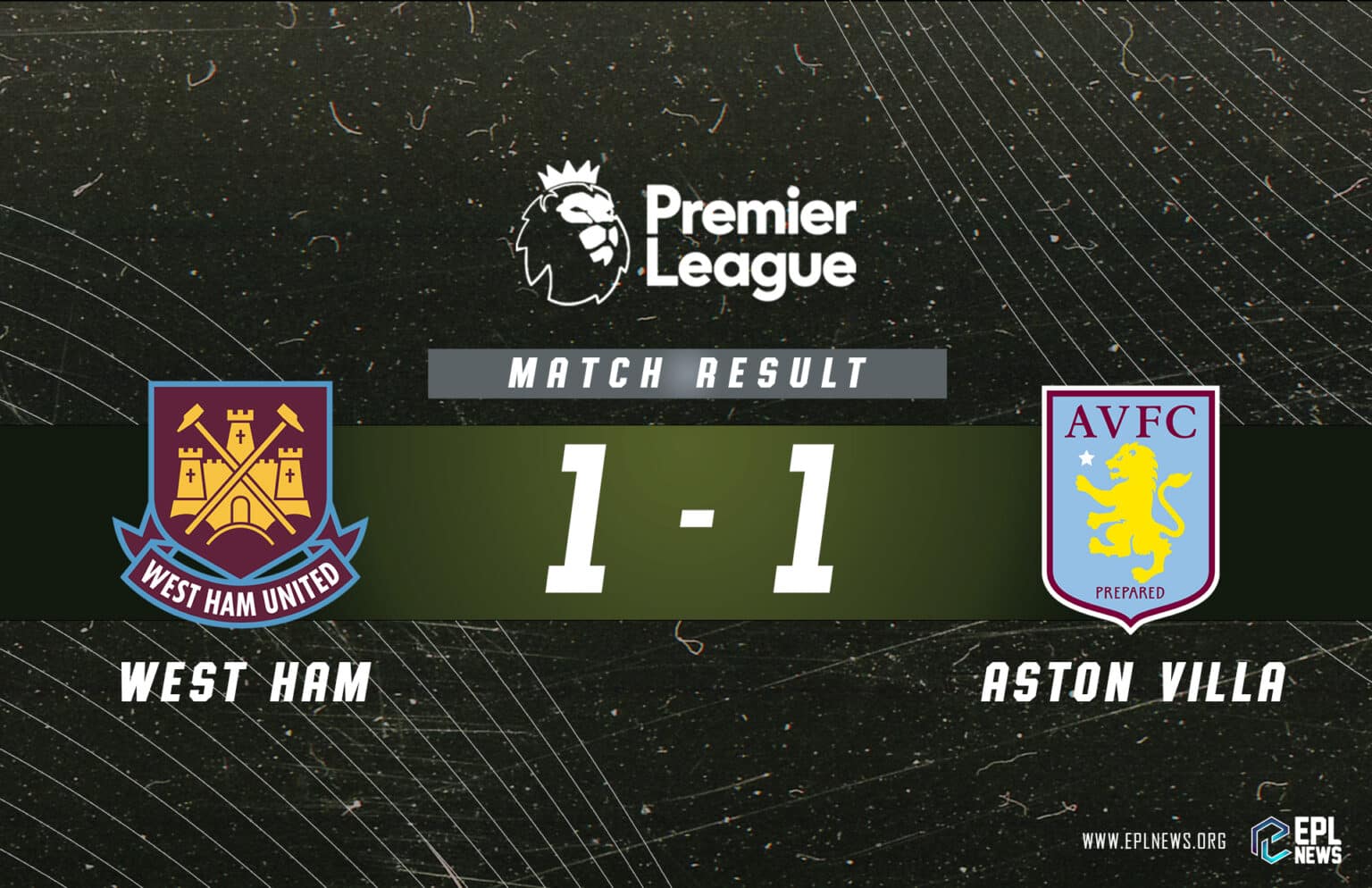 Zpráva West Ham vs Aston Villa