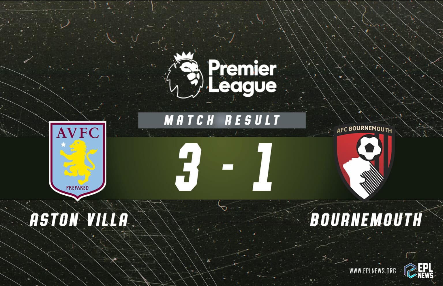 Zpráva Aston Villa vs Bournemouth