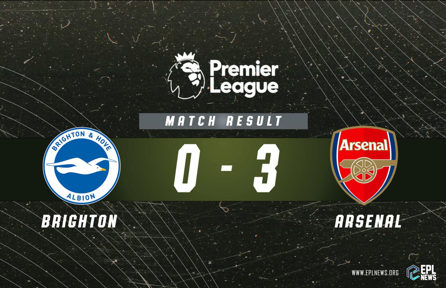 Zpráva Brighton vs Arsenal