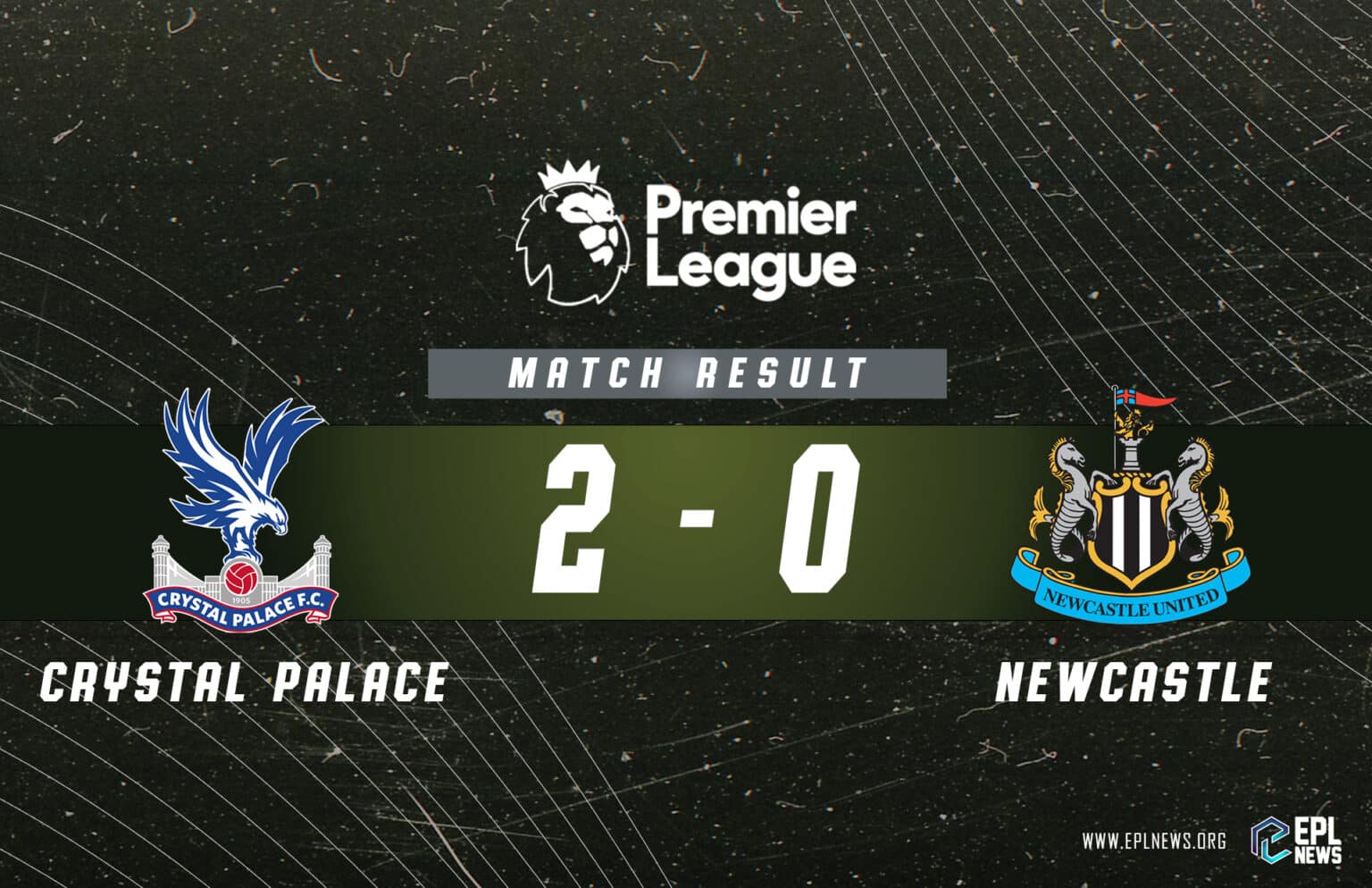 Zpráva Crystal Palace vs Newcastle