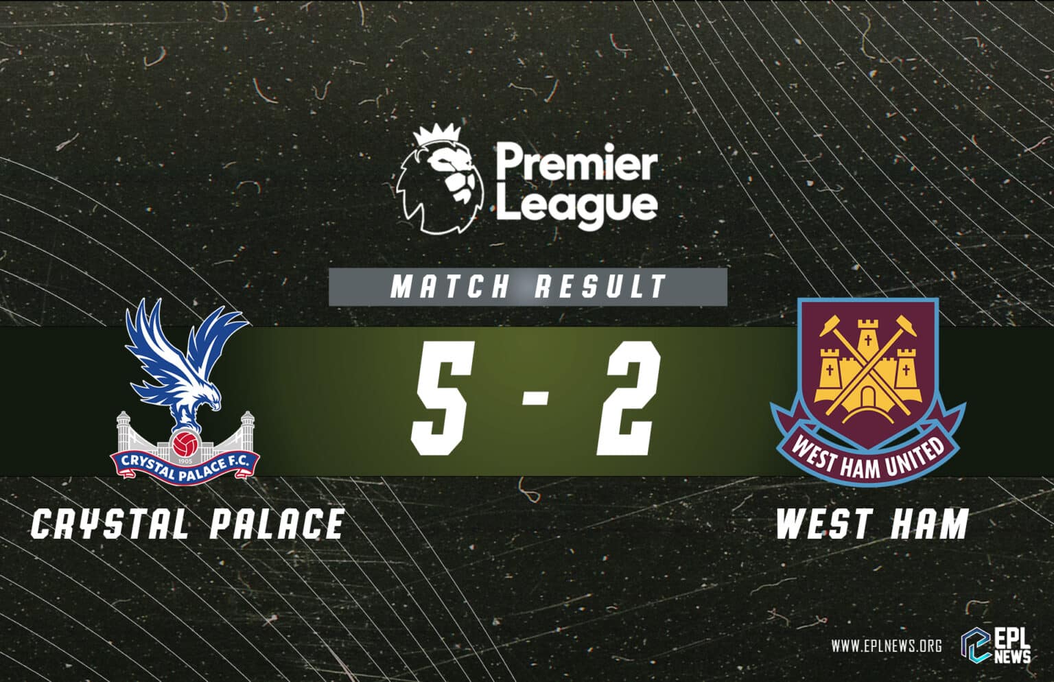 Zpráva Crystal Palace vs West Ham