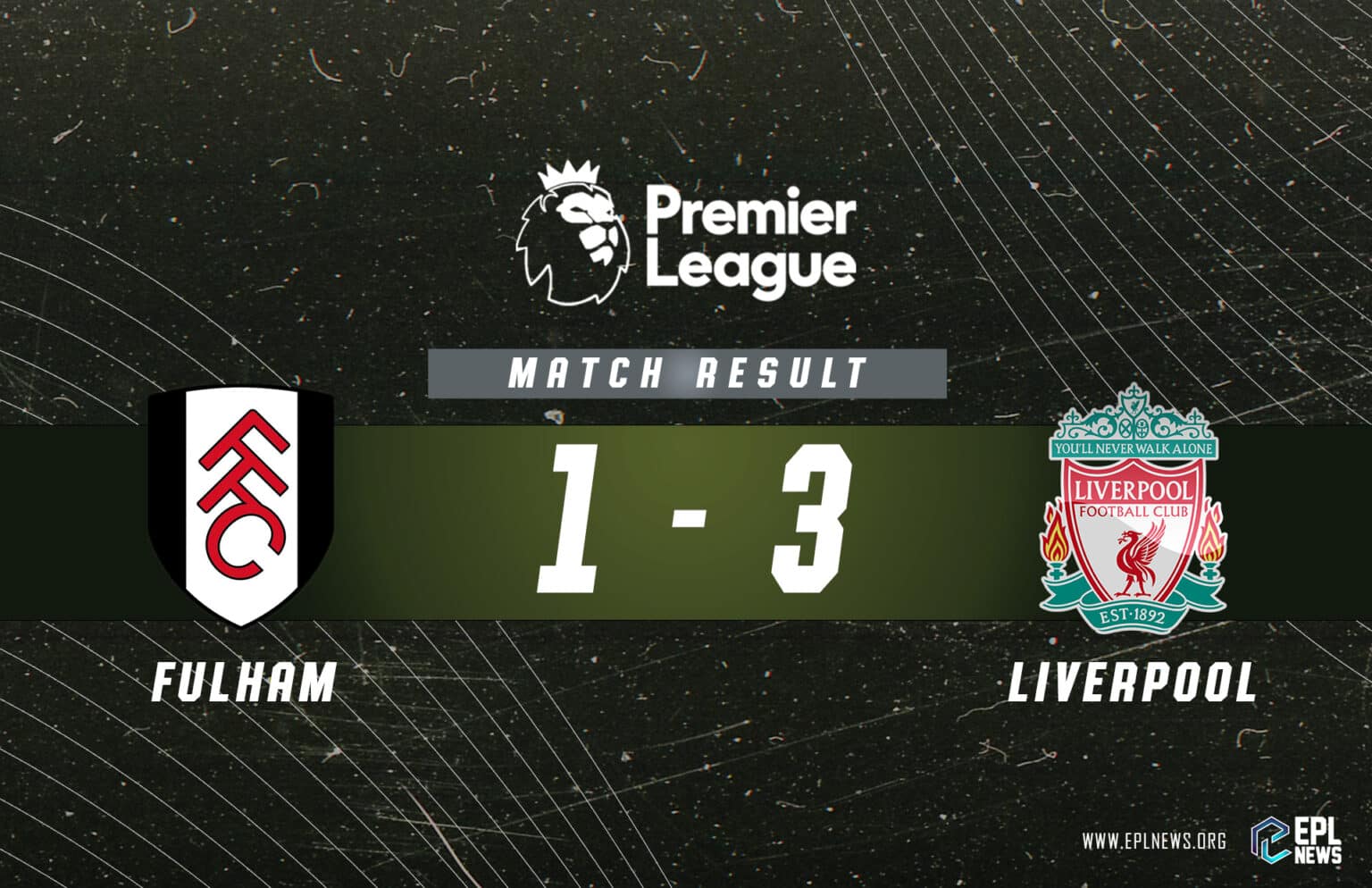 Zpráva Fulham vs Liverpool