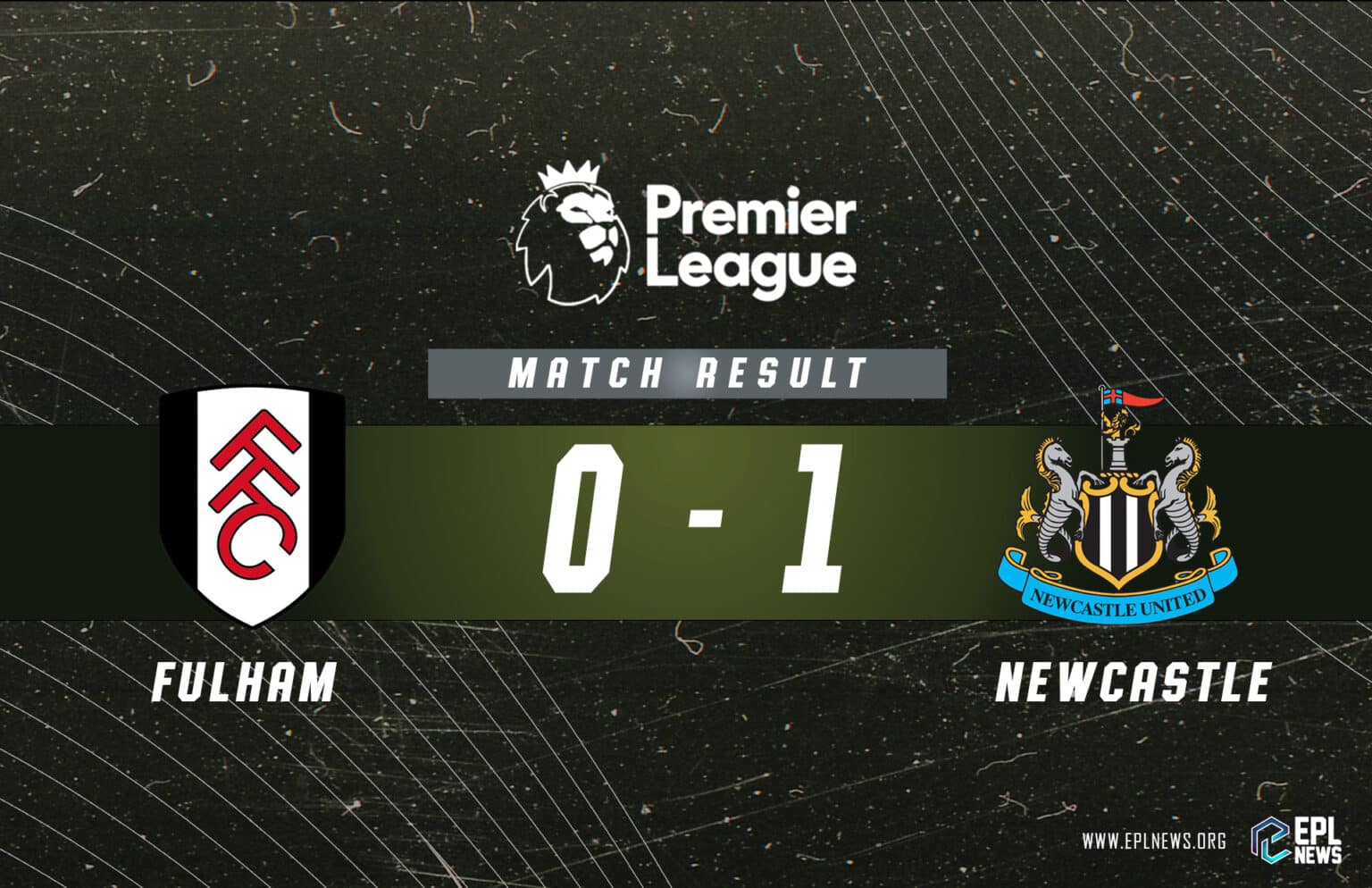 Zpráva Fulham vs Newcastle