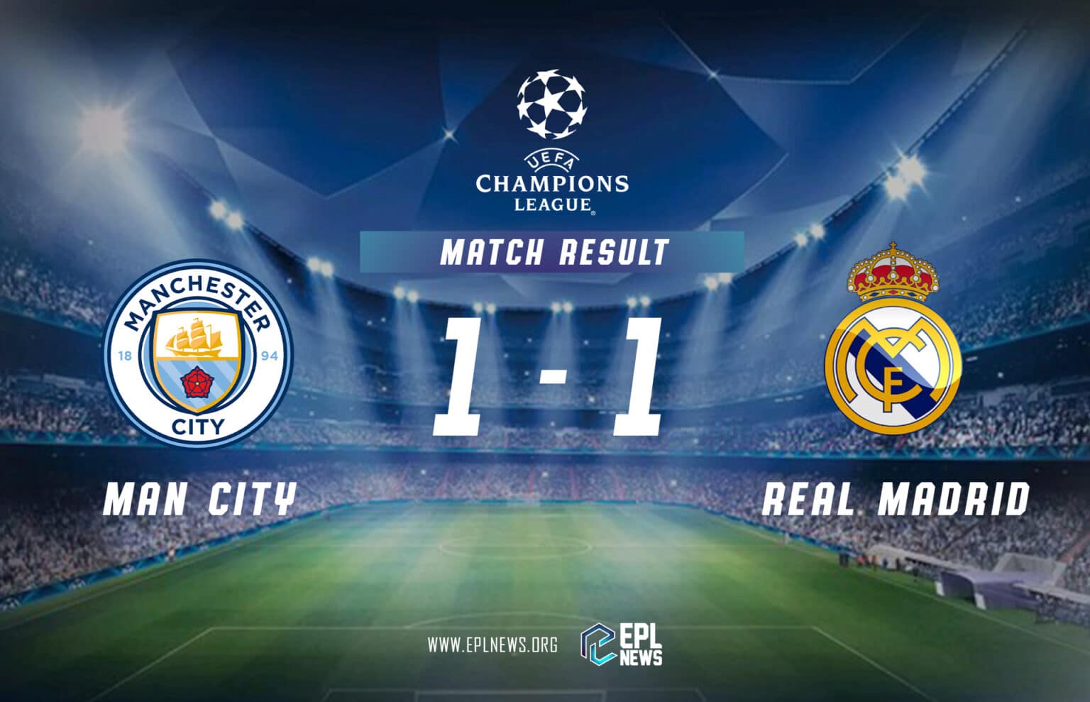 Zpráva Manchester City vs Real Madrid