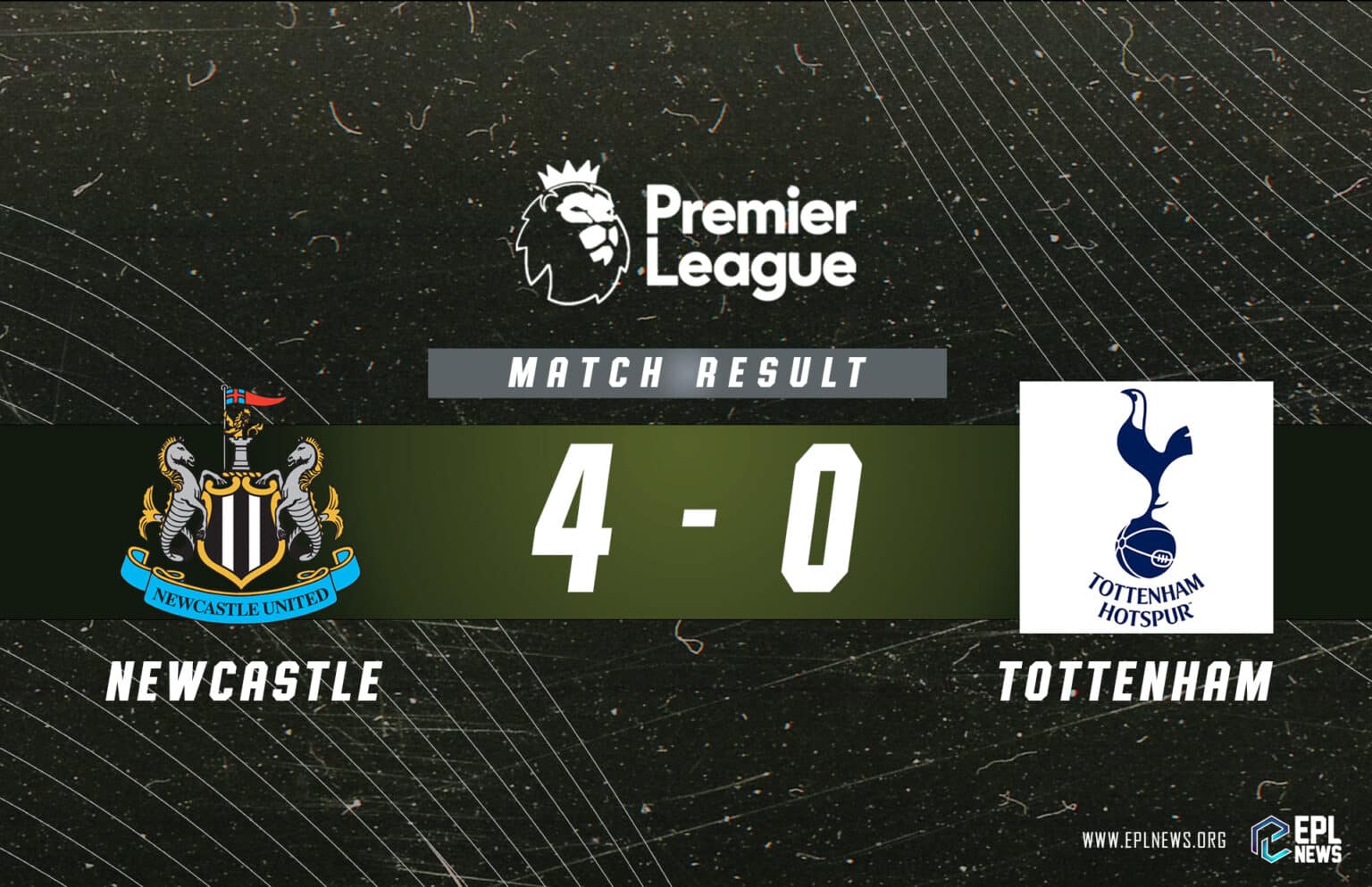 Zpráva Newcastle vs Tottenham