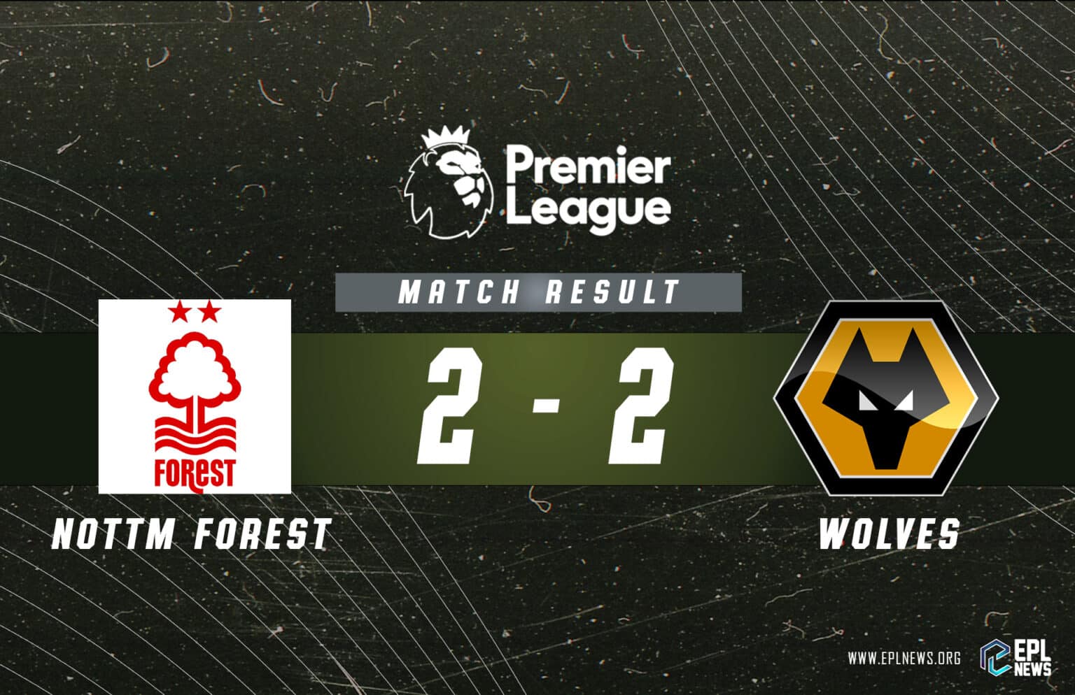 Zpráva Nottingham Forest vs Wolves