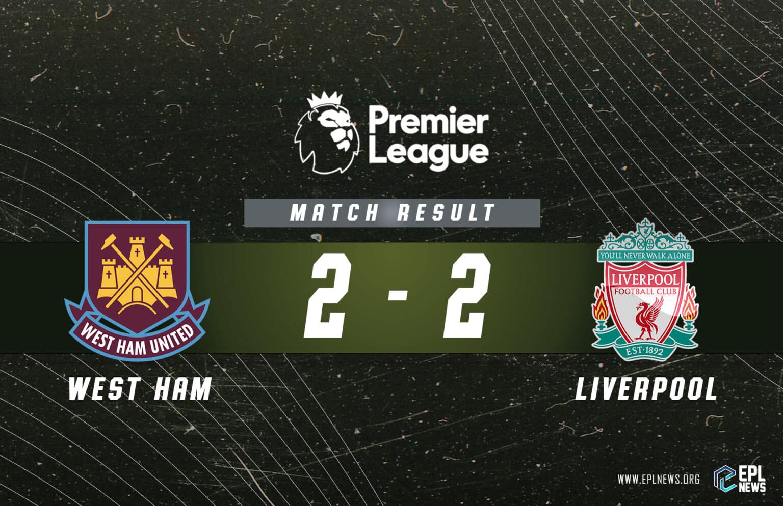 Zpráva West Ham vs Liverpool