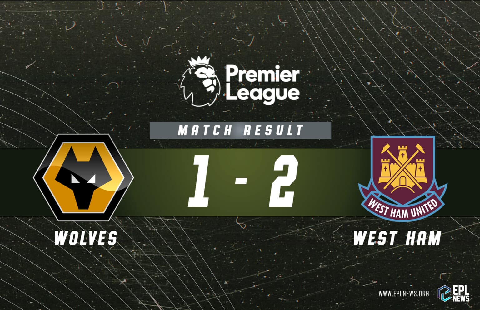 Zpráva Wolves vs West Ham