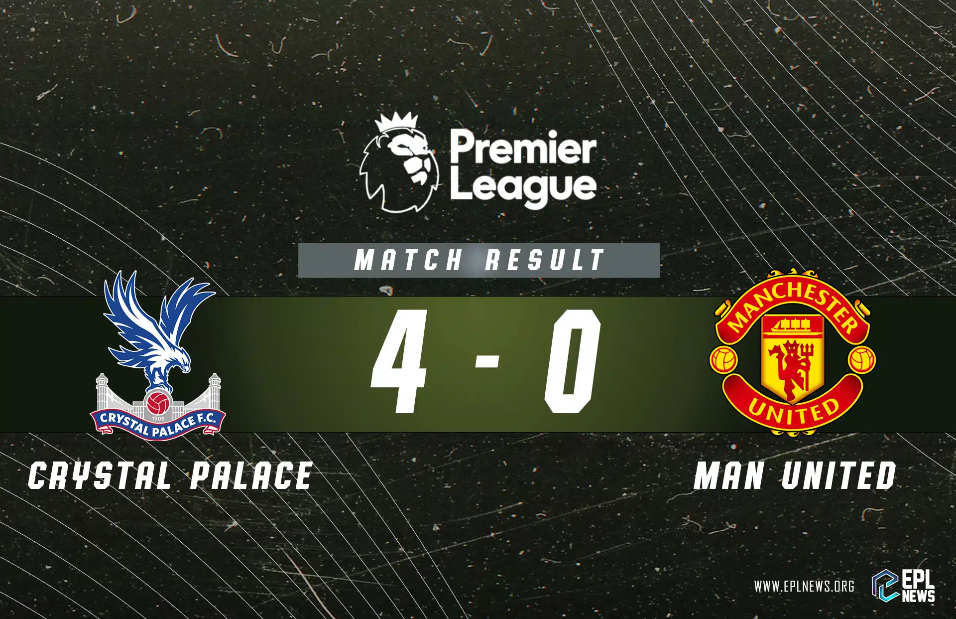 Zpráva Crystal Palace vs Manchester United