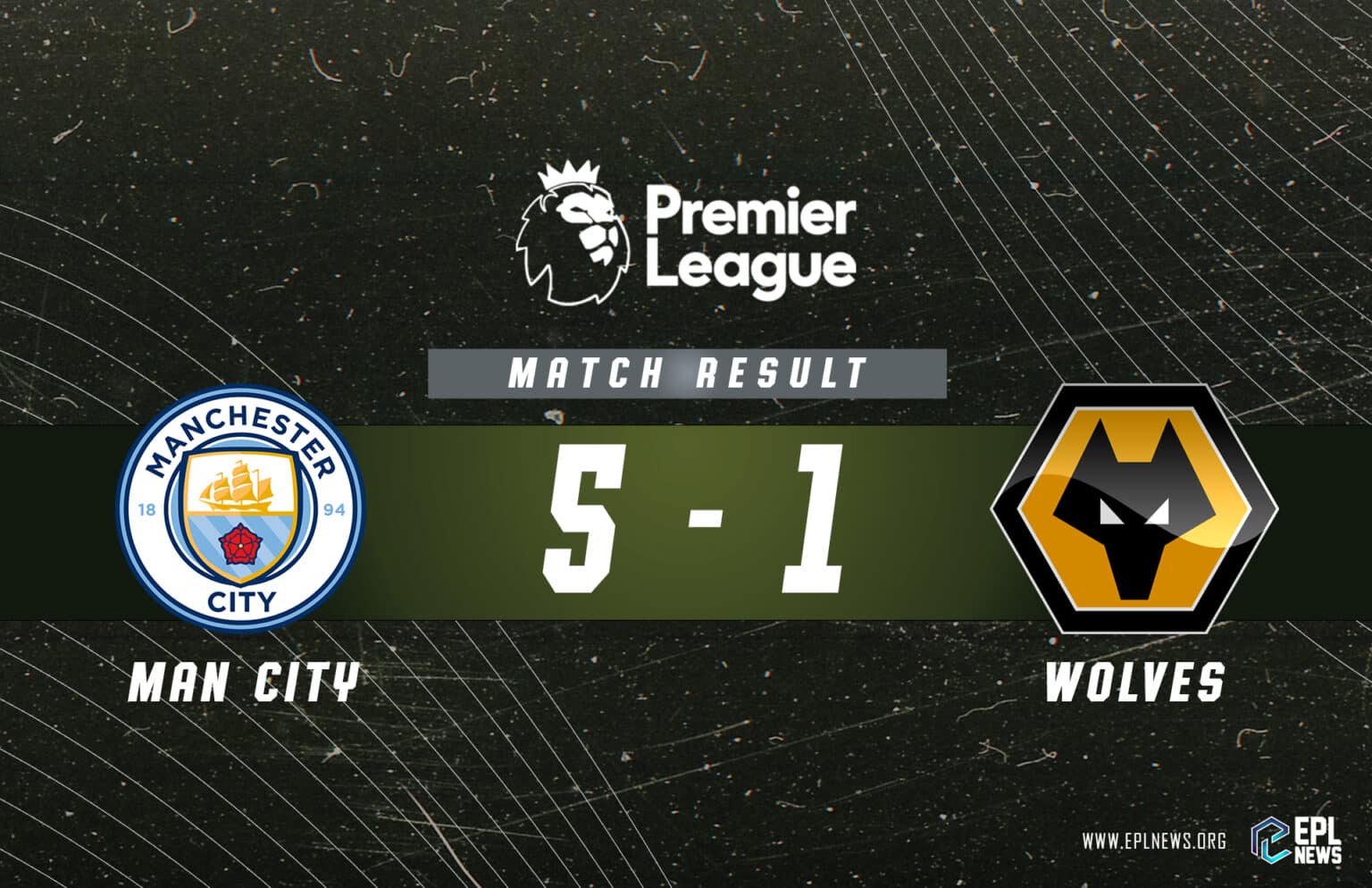Zpráva Manchester City vs Wolves