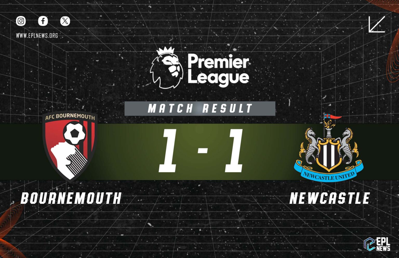 Zpráva Bournemouth vs Newcastle