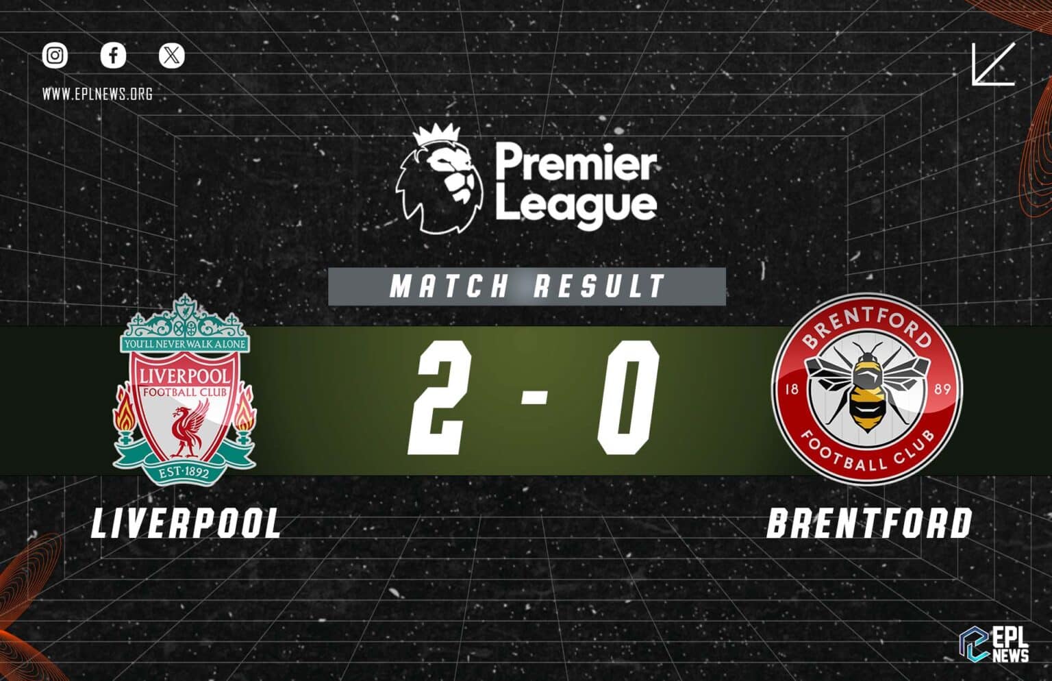 Zpráva Liverpool vs Brentford