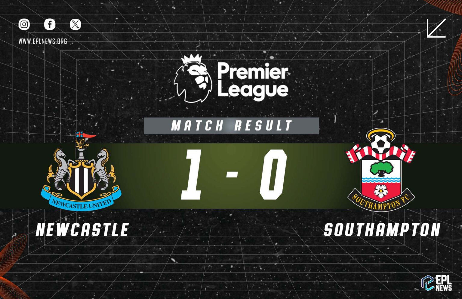 Zpráva Newcastle vs Southampton