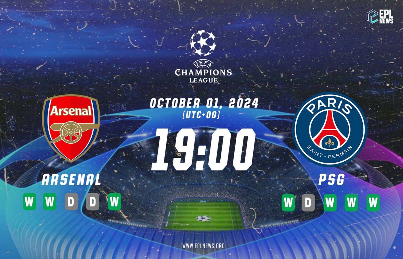 Ukázka Arsenalu vs PSG