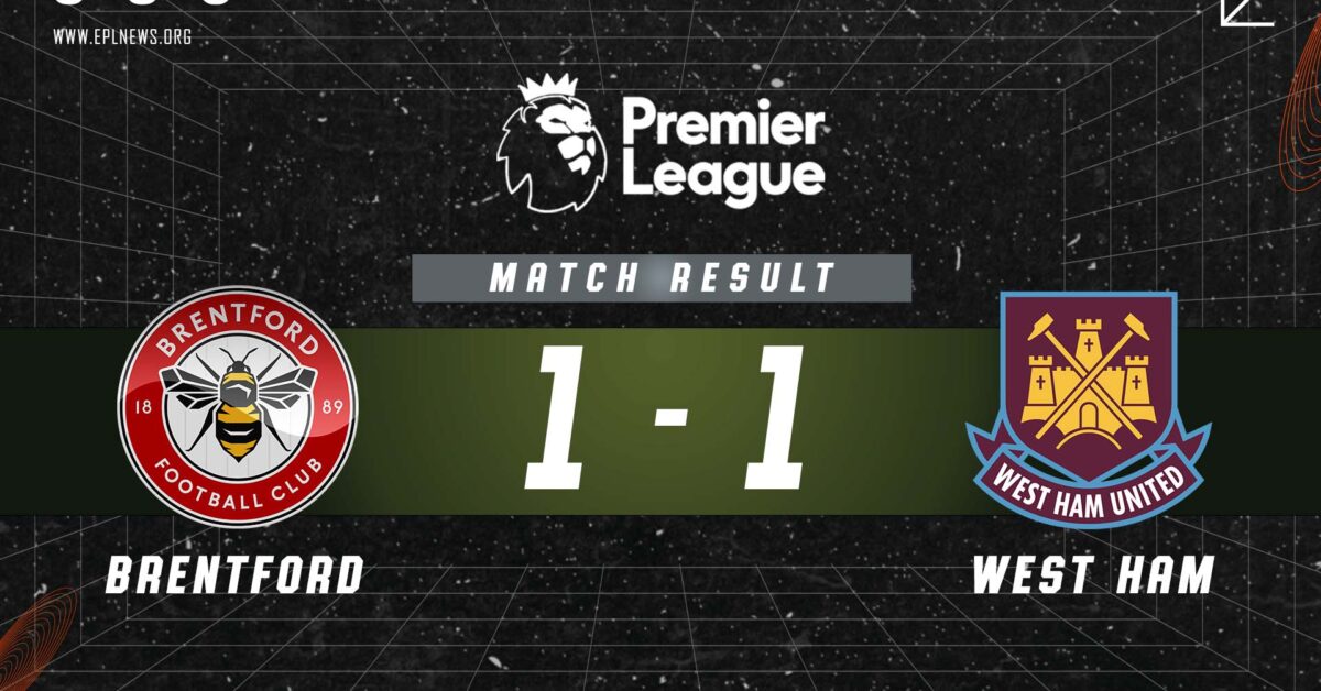 Zpráva Brentford vs West Ham 1-1