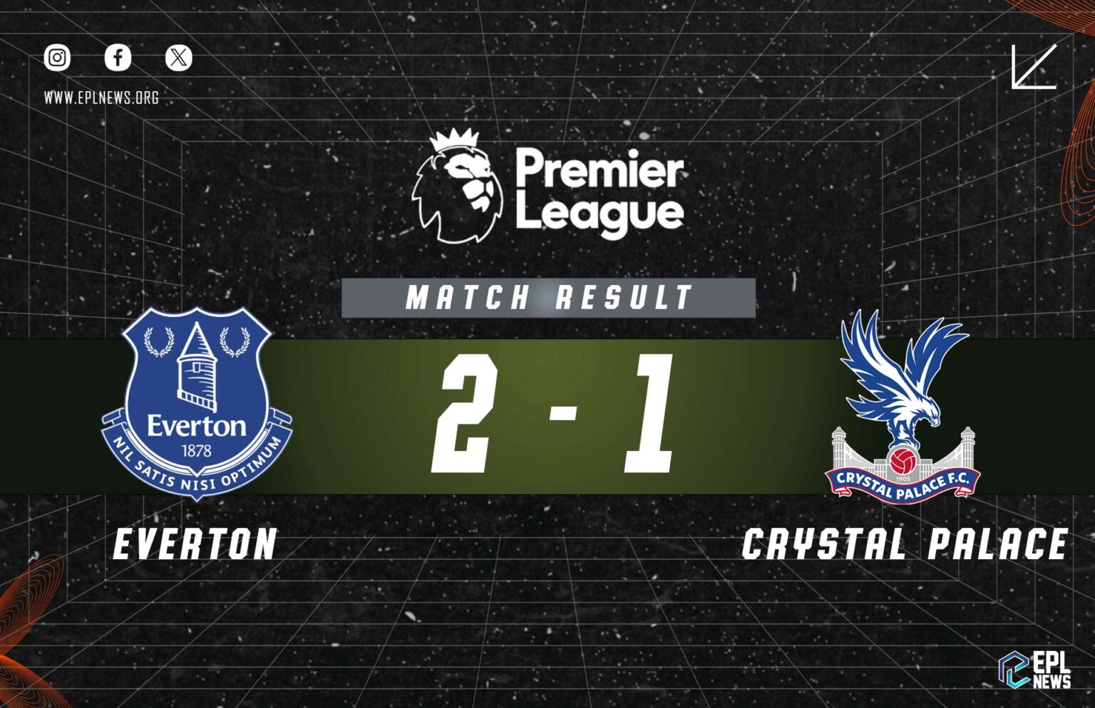 Zpráva Everton vs Crystal Palace 2-1