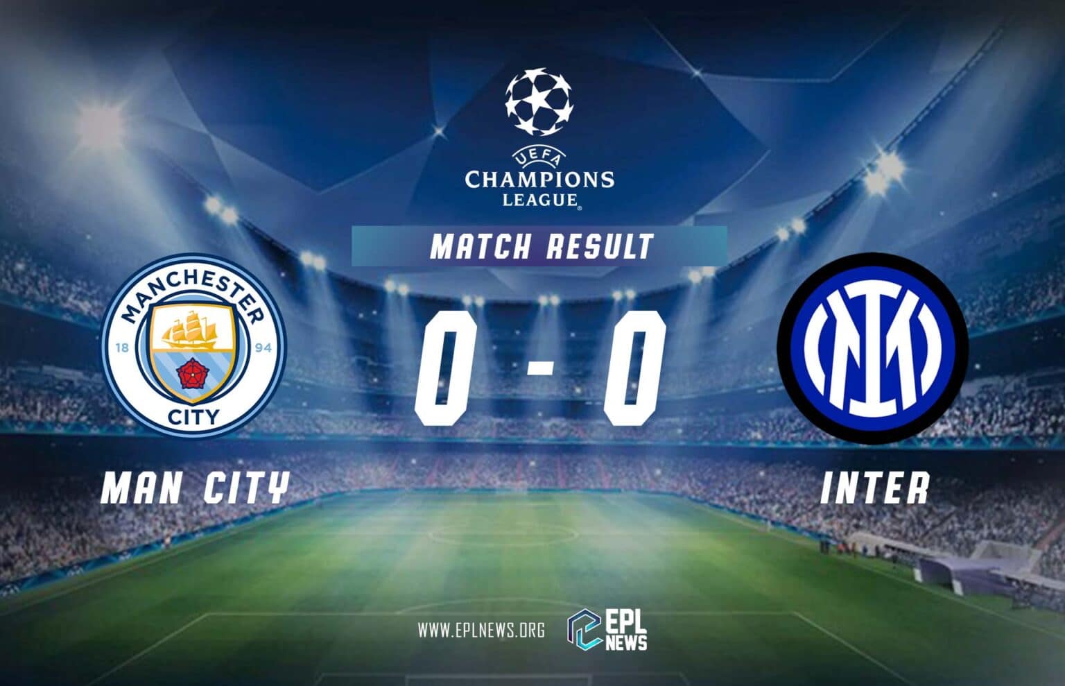 Zpráva Manchester City vs Inter Milán