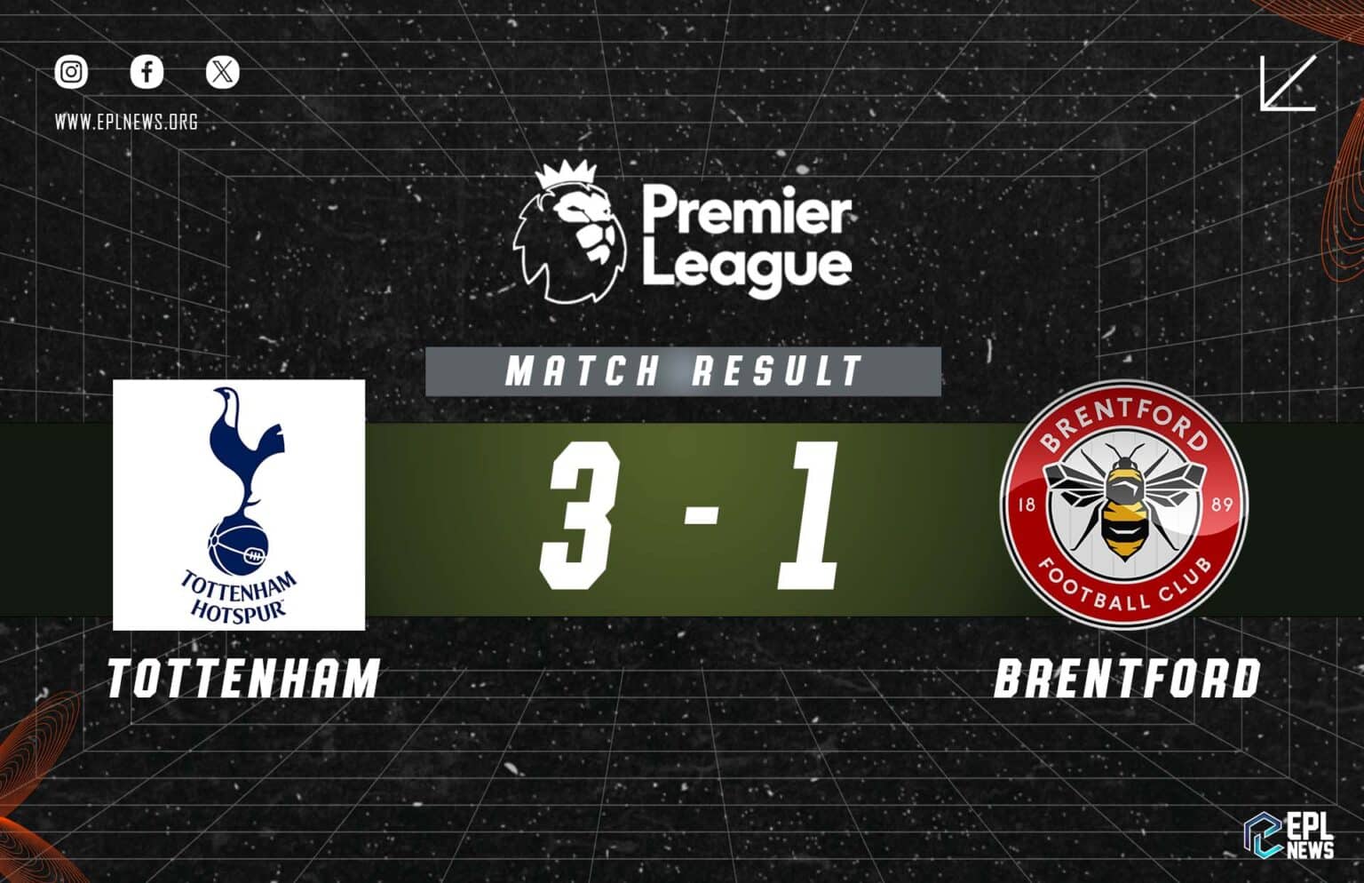 Zpráva Tottenham vs Brentford