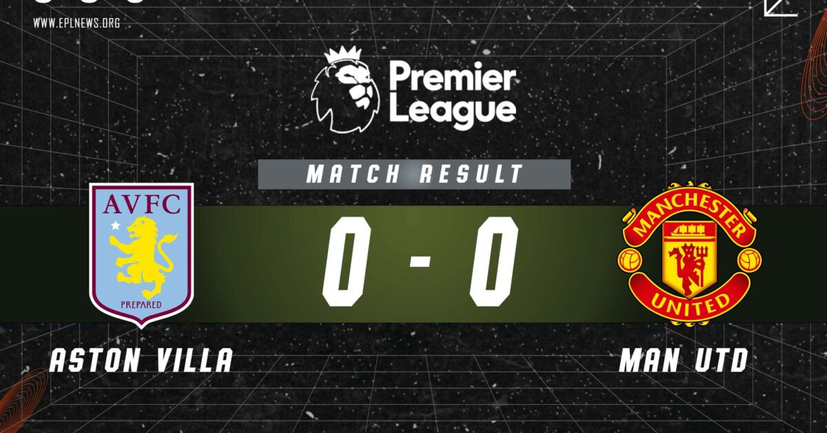 Aston Villa vs Manchester United 0-0 Zpráva