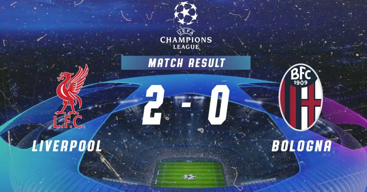 Liverpool vs. Bologna 2-0 Report