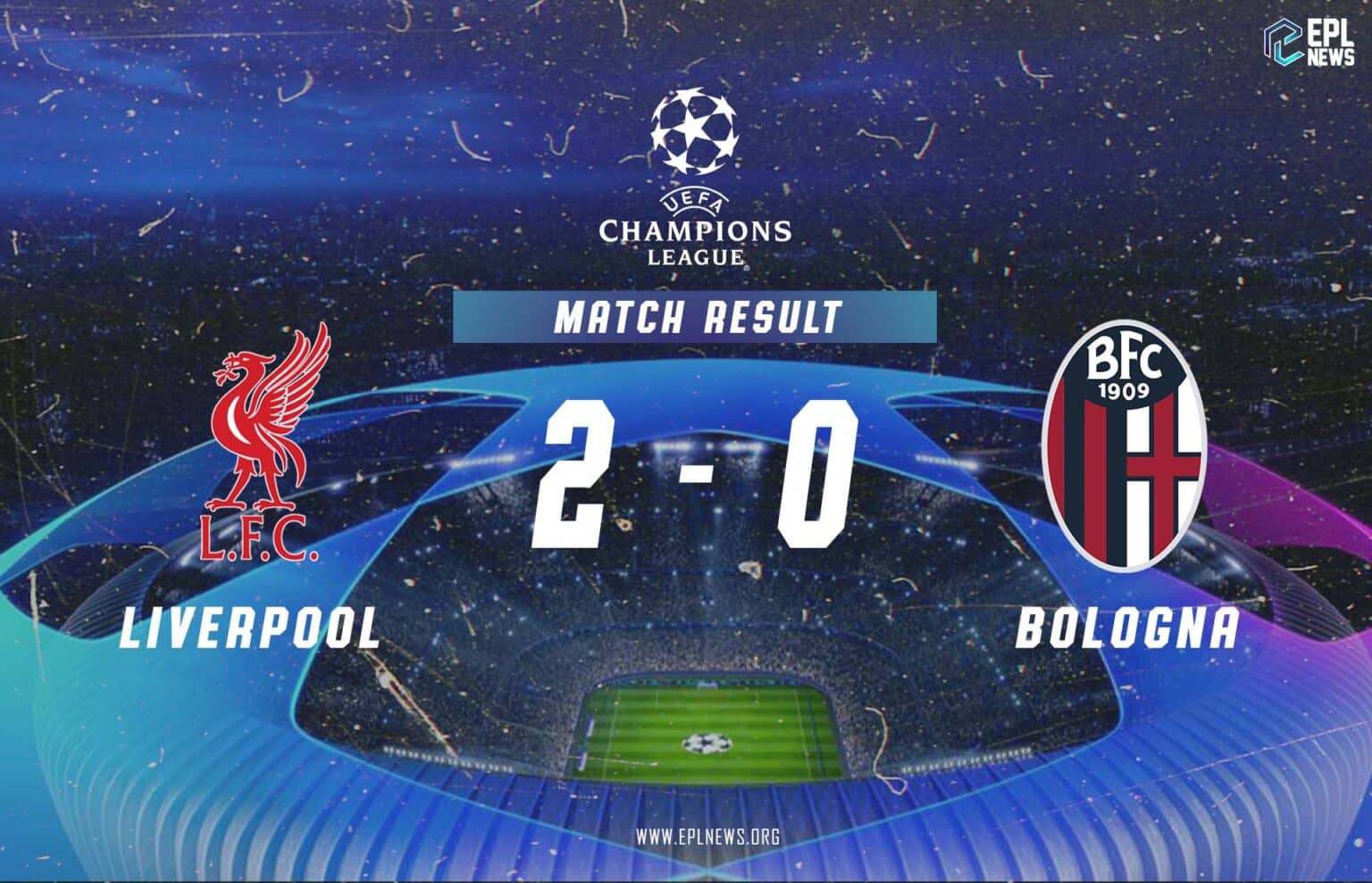 Liverpool vs. Bologna 2-0 Report