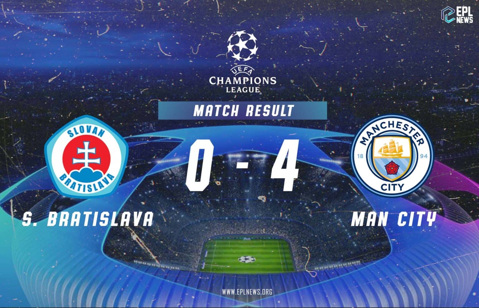 Reportáž Slovan Bratislava vs Manchester City 0-4